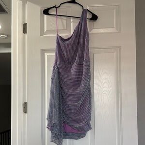 Vici / Dance & Marvel Elegant Purple Multi One-Shoulder Dress